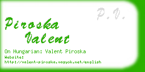 piroska valent business card